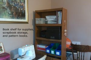 crafts area- bookshelf
